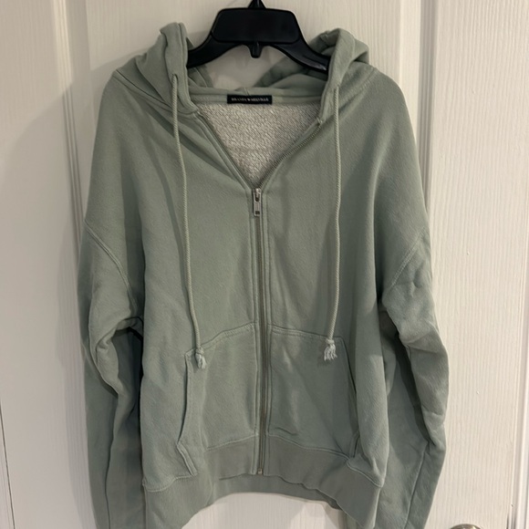 Brandy Melville light green Hoodie OS - Picture 2 of 3